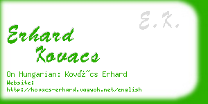 erhard kovacs business card